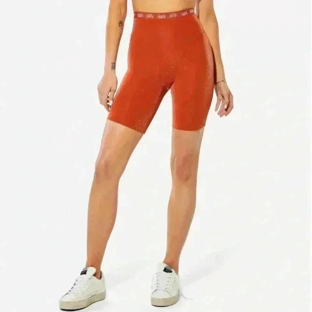 Yitty Spotlight Shaping High Waist Short in Shimmered Baddest Brown, NWT